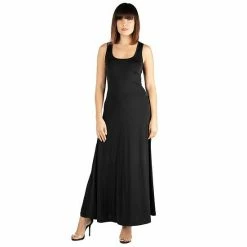 Women's 24seven Comfort Apparel Fit And Flare A-Line Sleeveless Maxi Dress Lilac -Waverly Shop unnamed file 1000