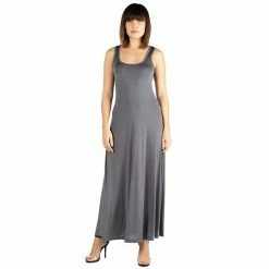 Women's 24seven Comfort Apparel Fit And Flare A-Line Sleeveless Maxi Dress Lilac -Waverly Shop unnamed file 1001