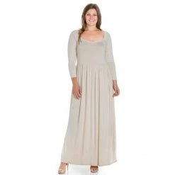 Plus Size 24seven Comfort Apparel Empire Waist Long Sleeve Pleated Maxi Dress Black 12 Plus Size 24seven Comfort Apparel Empire Waist Long Sleeve Pleated Maxi Dress Black -Waverly Shop unnamed file 1021