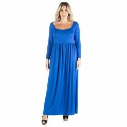 Plus Size 24seven Comfort Apparel Empire Waist Long Sleeve Pleated Maxi Dress Black 14 Plus Size 24seven Comfort Apparel Empire Waist Long Sleeve Pleated Maxi Dress Black -Waverly Shop unnamed file 1023