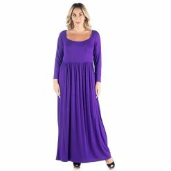Plus Size 24seven Comfort Apparel Empire Waist Long Sleeve Pleated Maxi Dress Black 15 Plus Size 24seven Comfort Apparel Empire Waist Long Sleeve Pleated Maxi Dress Black -Waverly Shop unnamed file 1024