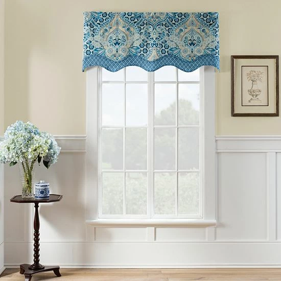 Waverly Moonlit Shadows Wave Window Valance 1 Waverly Moonlit Shadows Wave Window Valance