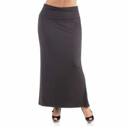 Plus Size 24Seven Comfort Apparel Comfortable Foldover Waistband Maxi Skirt Navy 11 Plus Size 24Seven Comfort Apparel Comfortable Foldover Waistband Maxi Skirt Navy -Waverly Shop unnamed file 1109