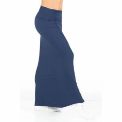 Women's 24Seven Comfort Apparel Foldover Maxi Skirt Navy -Waverly Shop unnamed file 1159