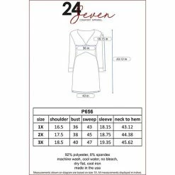 Plus Size 24seven Comfort Apparel Knee Length V-Neck Dress Black 10 Plus Size 24seven Comfort Apparel Knee Length V-Neck Dress Black -Waverly Shop unnamed file 1215