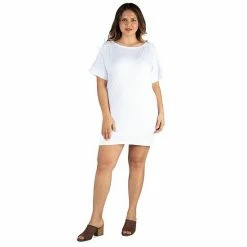 Plus Size 24seven Comfort Apparel Loose Fitting T-Shirtdress Green -Waverly Shop unnamed file 1269