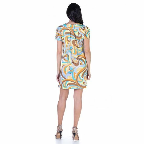 Women's 24Seven Comfort Apparel Summer Casual Mini Dress Purple Lilac 2 Women's 24Seven Comfort Apparel Summer Casual Mini Dress Purple Lilac - Image 2