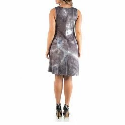 Plus Size 24Seven Comfort Apparel Sleeveless Tie Dye A-Line Dress -Waverly Shop unnamed file 1482