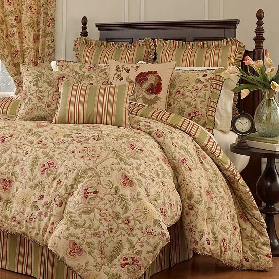 Waverly Imperial Dress 4-pc. Reversible Comforter Set - Queen 1 Waverly Imperial Dress 4-pc. Reversible Comforter Set - Queen