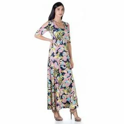 Women's 24Seven Comfort Apparel Floral Cold Shoulder Maxi Dress -Waverly Shop unnamed file 1500