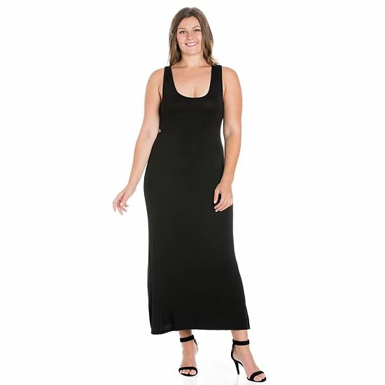 Plus Size 24seven Comfort Apparel Racerback Maxi Dress Green 7 Plus Size 24seven Comfort Apparel Racerback Maxi Dress Green - Image 7