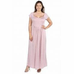 Plus Size 24seven Comfort Apparel Cap Sleeve Pleated Empire Waist Maxi Dress Blue 11 Plus Size 24seven Comfort Apparel Cap Sleeve Pleated Empire Waist Maxi Dress Blue -Waverly Shop unnamed file 1515