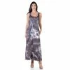 Women's 24Seven Comfort Apparel Pocket Sleeveless Maxi Dress Gray Lilac