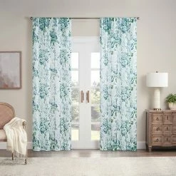 Waverly Blushing Blooms Rod Pocket Sheer Window Curtain Panel Blue -Waverly Shop unnamed file 194