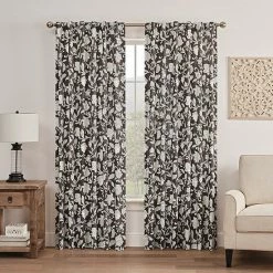 Waverly Stencil Vine Window Curtain Linen