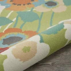 Waverly Sun N' Shade Pick A Poppy Floral Indoor Outdoor Rug Seaglass -Waverly Shop unnamed file 231