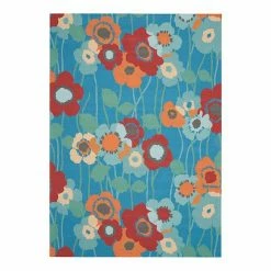 Waverly Sun N' Shade Pick A Poppy Floral Indoor Outdoor Rug Seaglass -Waverly Shop unnamed file 233