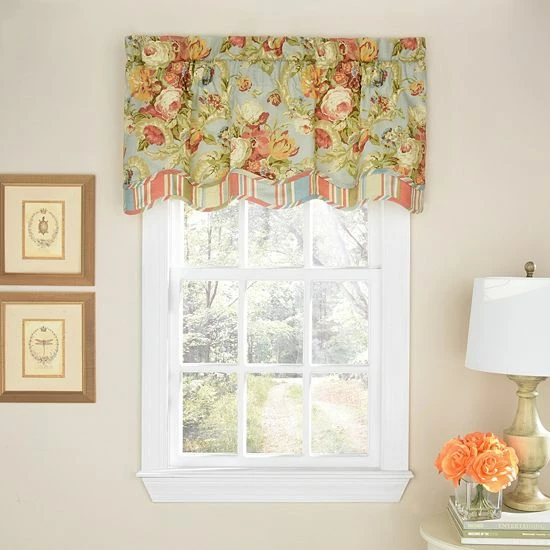 Waverly Spring Bling Scalloped Window Valance Vapor 3 Waverly Spring Bling Scalloped Window Valance Vapor - Image 3