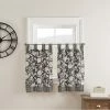 Waverly Stencil Vine Window Tier Pair Linen