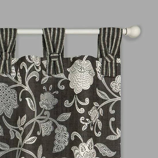 Waverly Stencil Vine Window Tier Pair Linen 2 Waverly Stencil Vine Window Tier Pair Linen - Image 2