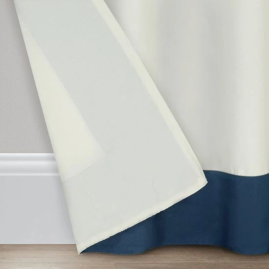 Waverly Hampton Indoor/Outdoor Border Window Curtain Blue 5 Waverly Hampton Indoor/Outdoor Border Window Curtain Blue - Image 5