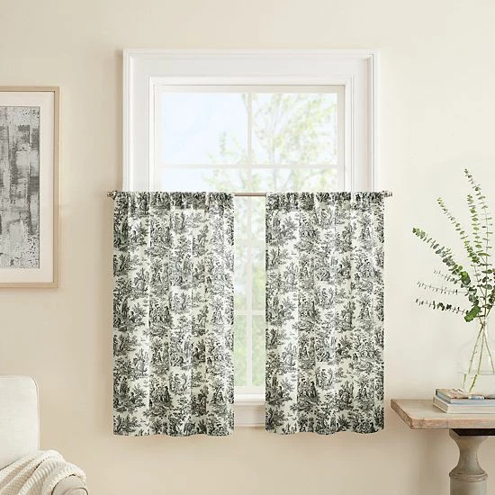 Waverly Charmed Life Tier Curtain Pair Onyx 5 Waverly Charmed Life Tier Curtain Pair Onyx - Image 5