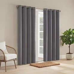 Waverly Hampton Indoor/Outdoor Solid Window Curtain Linen