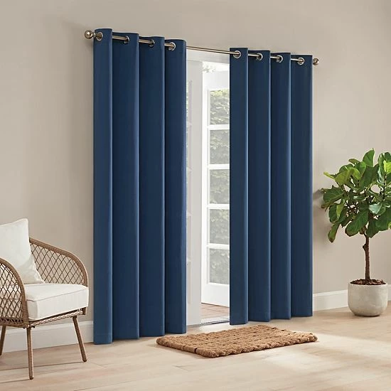 Waverly Hampton Indoor/Outdoor Solid Window Curtain Linen 10 Waverly Hampton Indoor/Outdoor Solid Window Curtain Linen - Image 10