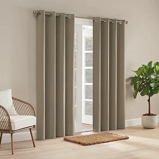 Waverly Hampton Indoor/Outdoor Solid Window Curtain Linen 13 Waverly Hampton Indoor/Outdoor Solid Window Curtain Linen - Image 13