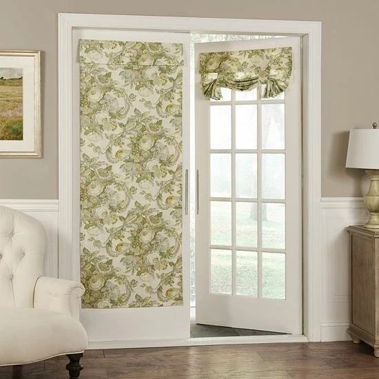 Waverly 1-Panel Spring Bling Door Curtain Platinum 2 Waverly 1-Panel Spring Bling Door Curtain Platinum - Image 2