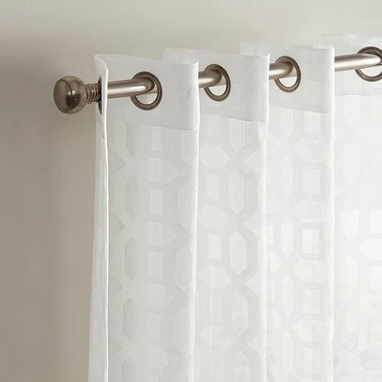 Waverly Eureka Burnout Sheer Grommeted Window Curtain Panel 6 Waverly Eureka Burnout Sheer Grommeted Window Curtain Panel - Image 6