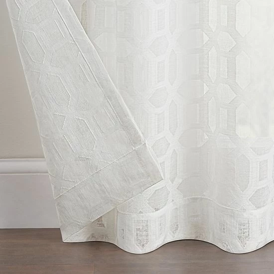 Waverly Eureka Burnout Sheer Grommeted Window Curtain Panel 8 Waverly Eureka Burnout Sheer Grommeted Window Curtain Panel - Image 8