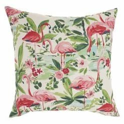 Waverly Flamingos Indoor Outdoor Throw Pillow