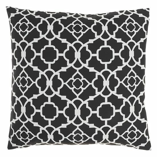 Waverly Lovely Lattice Indoor Outdoor Throw Pillow Navy 8 Waverly Lovely Lattice Indoor Outdoor Throw Pillow Navy - Image 8