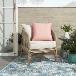 Waverly Pillows Solid Reverse Washable Indoor Outdoor Throw Pillow Gray -Waverly Shop unnamed file 504