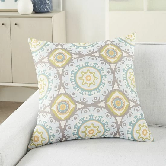 Waverly Solar Flair Indoor Outdoor Throw Pillow 2 Waverly Solar Flair Indoor Outdoor Throw Pillow - Image 2
