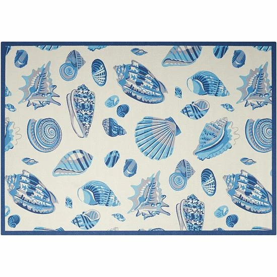 Waverly Sun N' Shade Low Tide Shell Indoor Outdoor Rug 1 Waverly Sun N' Shade Low Tide Shell Indoor Outdoor Rug
