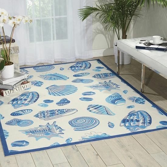 Waverly Sun N' Shade Low Tide Shell Indoor Outdoor Rug 2 Waverly Sun N' Shade Low Tide Shell Indoor Outdoor Rug - Image 2