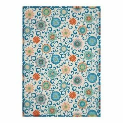 Waverly By Nourison Sun N Shade Terrace Indoor Outdoor Rug Ivory Multi