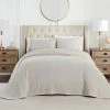 Waverly Matelasse Cotton Oversized Bedspread Set Gray