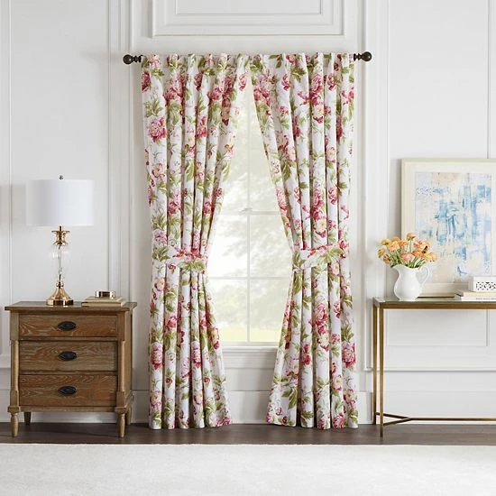 Waverly Forever Peony Window Curtain Set 1 Waverly Forever Peony Window Curtain Set