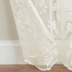 Waverly Sherry Floral Lace Sheer Rod Pocket Window Curtain Panel Blush -Waverly Shop unnamed file 8