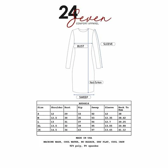 Women's 24seven Comfort Apparel Knee Length A-Line Dress Blue 3 Women's 24seven Comfort Apparel Knee Length A-Line Dress Blue - Image 3