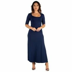 Women's 24seven Comfort Apparel Scoopneck Maxi Dress Green