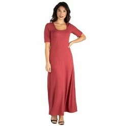 Women's 24seven Comfort Apparel Scoopneck Maxi Dress Green -Waverly Shop unnamed file 850