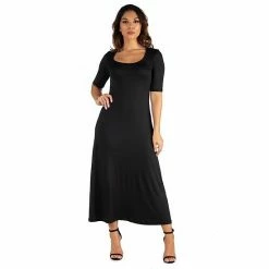 Women's 24seven Comfort Apparel Scoopneck Maxi Dress Green -Waverly Shop unnamed file 852