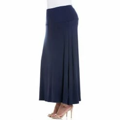 Plus Size 24Seven Comfort Apparel Comfortable Fit Elastic Waist Maxi Skirt Heather 14 Plus Size 24Seven Comfort Apparel Comfortable Fit Elastic Waist Maxi Skirt Heather -Waverly Shop unnamed file 856