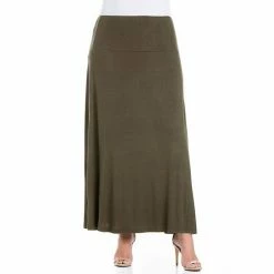Plus Size 24Seven Comfort Apparel Comfortable Fit Elastic Waist Maxi Skirt Heather 21 Plus Size 24Seven Comfort Apparel Comfortable Fit Elastic Waist Maxi Skirt Heather -Waverly Shop unnamed file 863