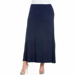 Plus Size 24Seven Comfort Apparel Comfortable Fit Elastic Waist Maxi Skirt Heather 22 Plus Size 24Seven Comfort Apparel Comfortable Fit Elastic Waist Maxi Skirt Heather -Waverly Shop unnamed file 864